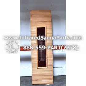 WOOD BENCHS + HEATERS - HEMLOCK WOOD BENCH + HEATER + RED COVER ( 56.6" x 16.2" ) 1