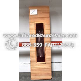 WOOD BENCHS + HEATERS - HEMLOCK WOOD BENCH + HEATER + RED COVER ( 56.6" x 16.2" ) 2