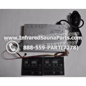 COMPLETE CONTROL POWER BOX WITH CONTROL PANEL - COMPLETE CONTROL POWER BOX LUX INFRARED SAUNA STYLE 3 WITH TWO CONTROL PANELS 1