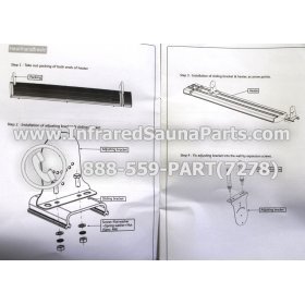 J INFRARED HEATERS 220V / 240V - J RADIANT INFRARED SAUNA CERAMIC HEATER JH-NR18-15B 1800 WATTS 220V /240V 5