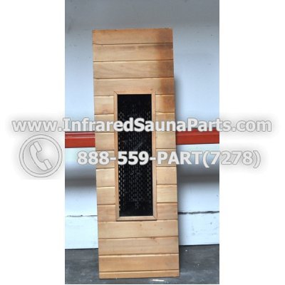 WOOD BENCHS + HEATERS - HEMLOCK WOOD BENCH + HEATHER + BLACK COVER ( 48.6" x 15.6" ) 1