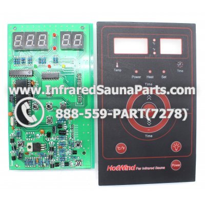 CIRCUIT BOARDS WITH  FACE PLATES - CIRCUIT BOARD WITH FACE PLATE PRECISION THERAPY INFRARED SAUNA 06S065 1